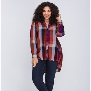 Melissa McCarthy Plaid Tunic 2X